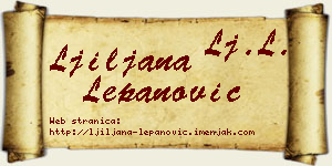 Ljiljana Lepanović vizit kartica